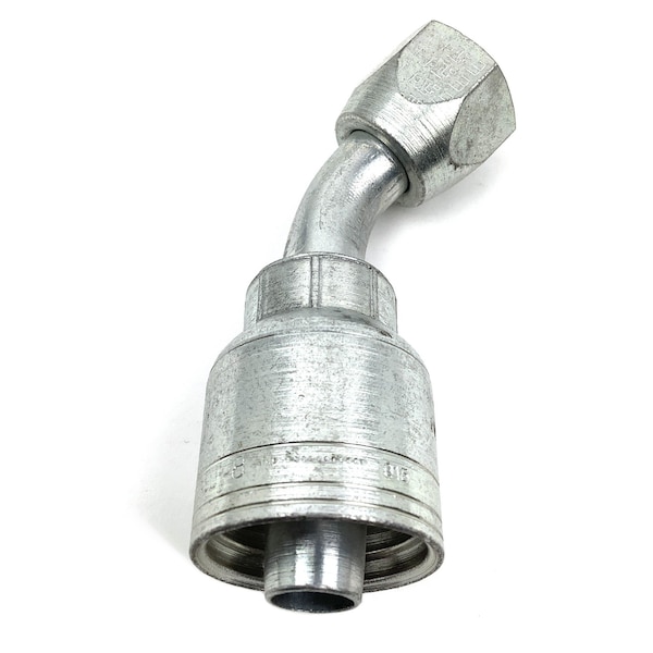 Eaton Fitting, Hyd, Weathergrip, Jic/37 Deg Female Swivel 45 Deg Tube Elbow, 3/4-16 Thread, -08 Hose 08Z-688 - main
